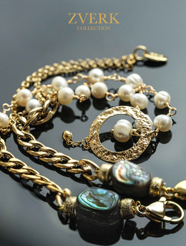 Body chain 18K Gold plating with Pearls