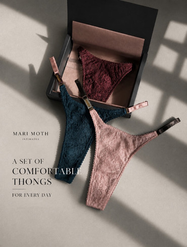 3 lace panties box