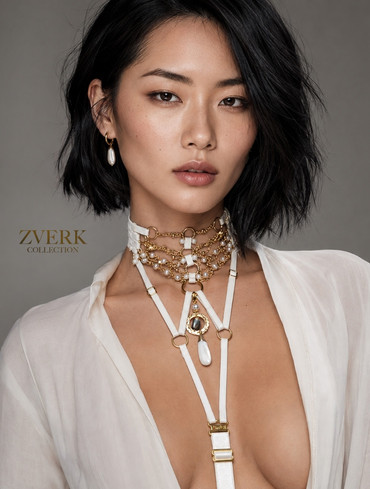Zverk -Luna harness set & Pearls